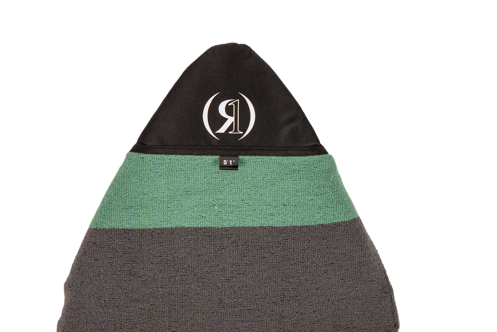RONIX BOARD CASE SURF SOCK JADE _ BLACK GREY POINT